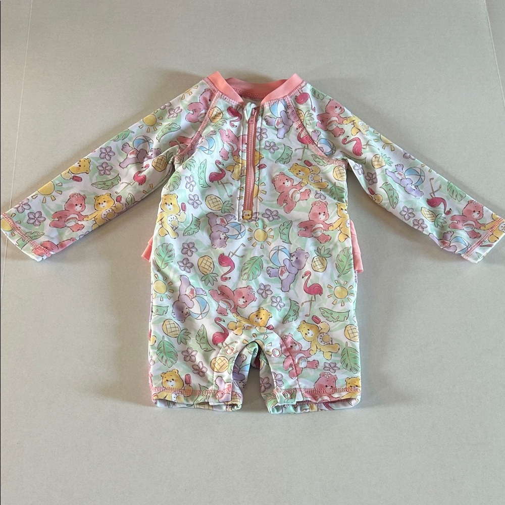 Care Bears Kids Swim Rashguard - Pink and Yellow